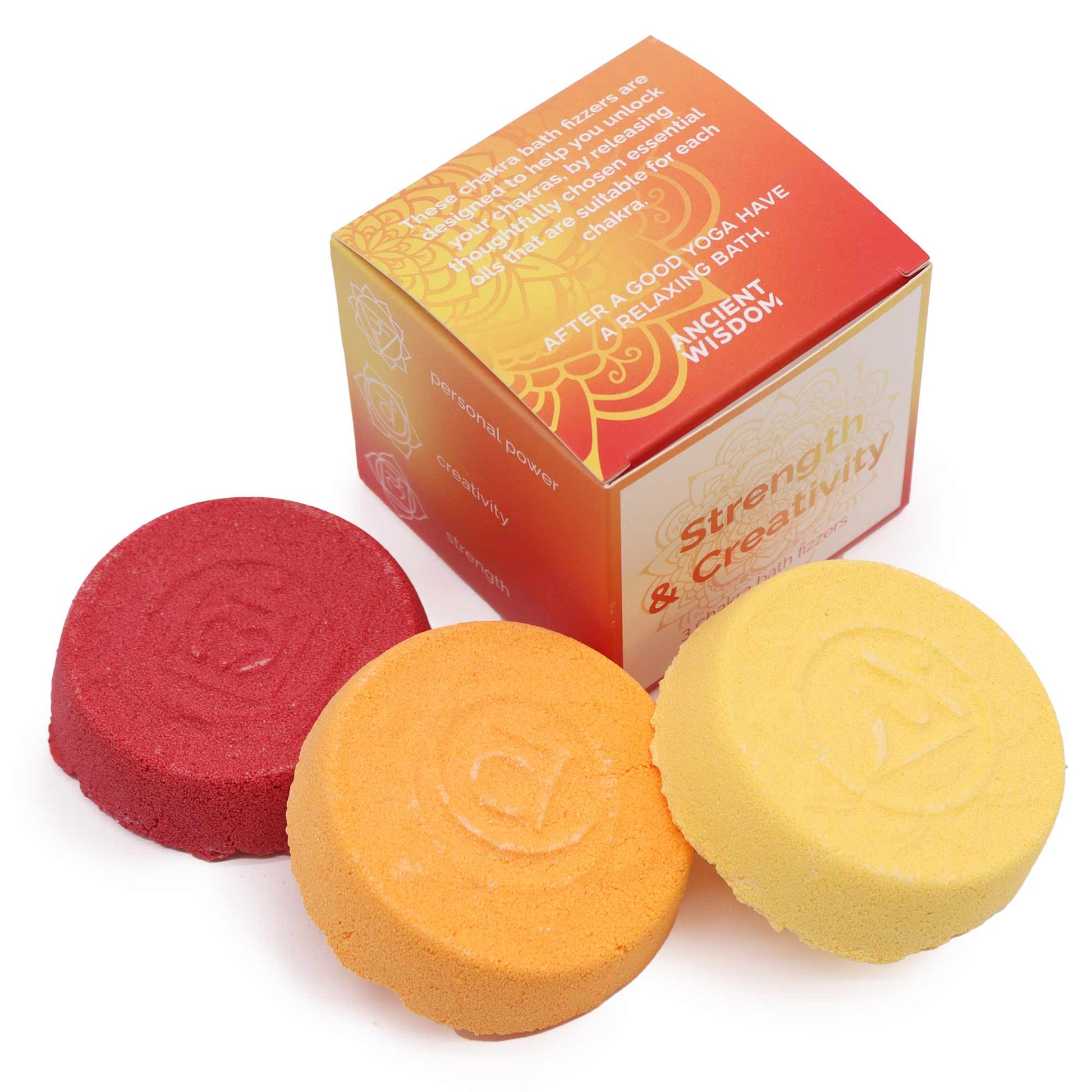 Chakra Bath Bombs Set - Strength & Creativity