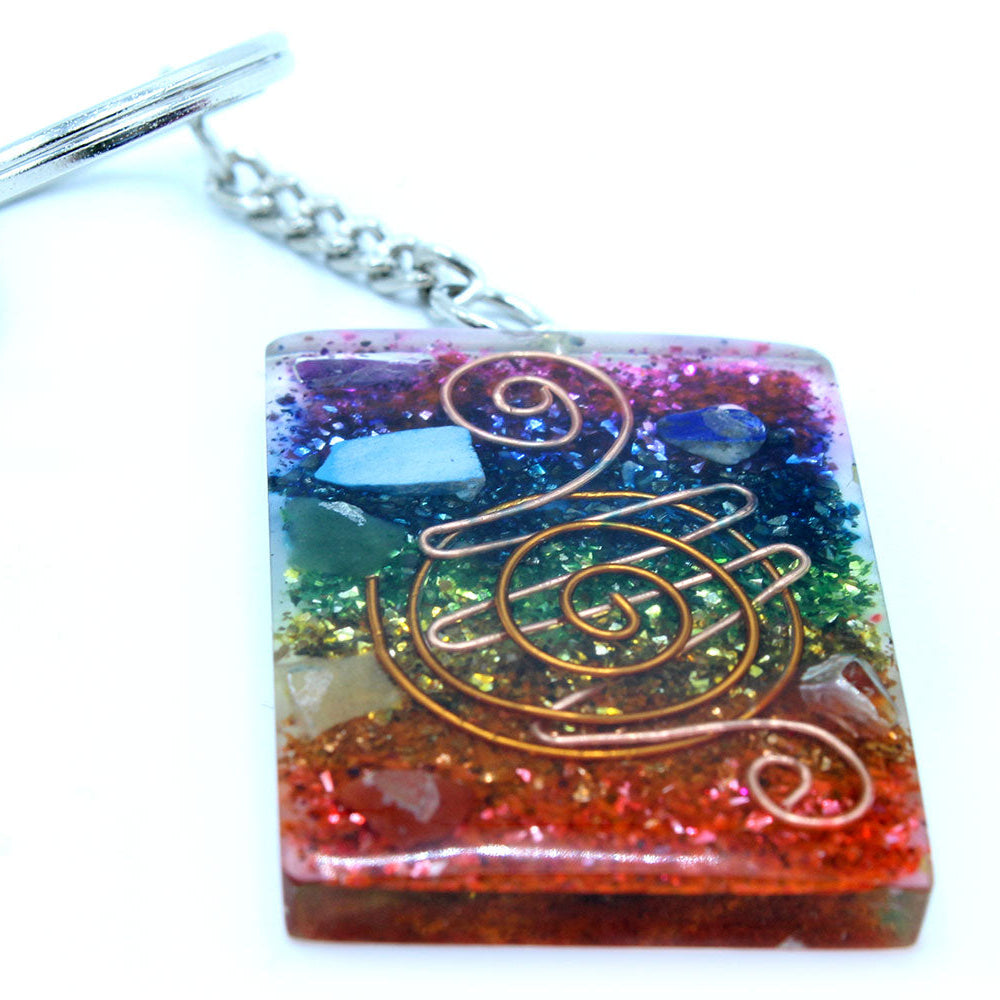 Orgonite Power Keyring - Home Protect Copper and Chakra